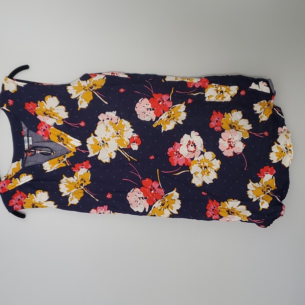 Old Navy Sun Dress Floral Navy Medium